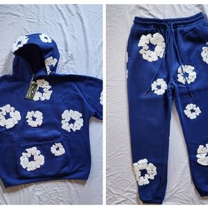 Blue Denim Tears 2PC Hoodie and Sweatpants Brand New With Tags Size L